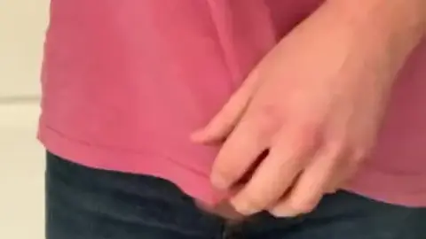 Teen Jock Masturbates Through Jeans
