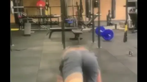 Athletic Guy Shows Off Bulge in Handstand