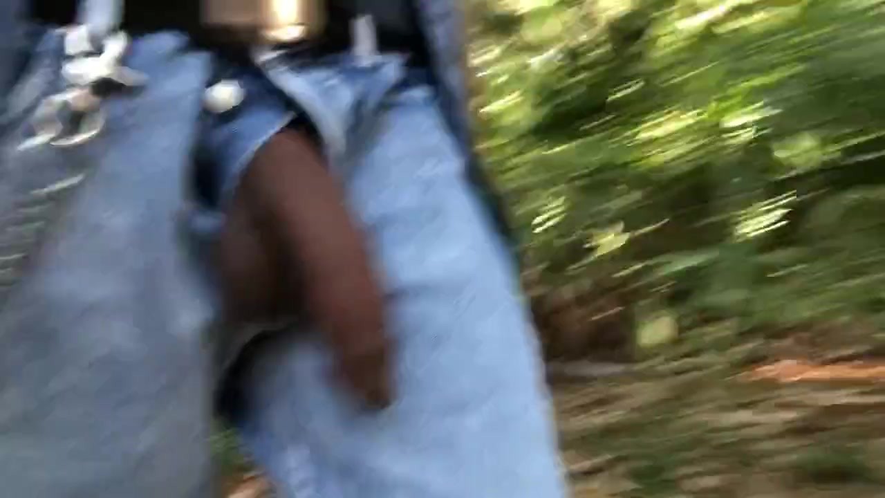 Hiker Exposes Cock on Hiking Trail