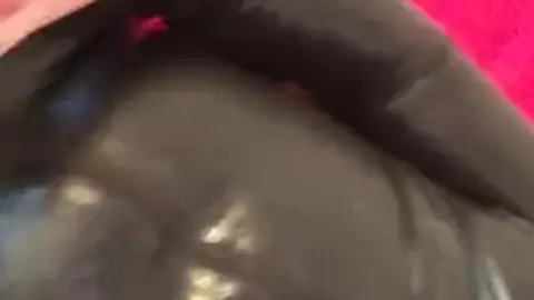 Guy in Latex Catsuit Masturbates with Butt Plug
