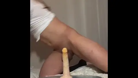 Femboy Plays with Dildos in Solo Action
