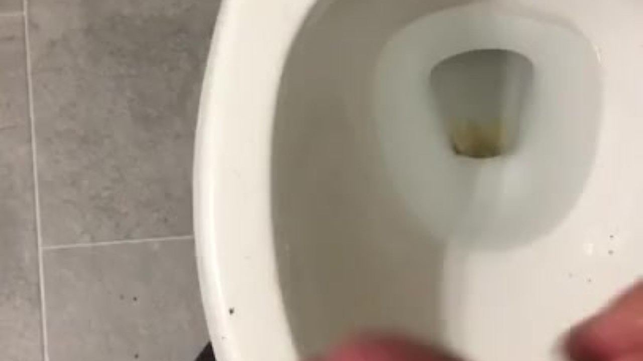 Guy Cums in Friend's Bathroom