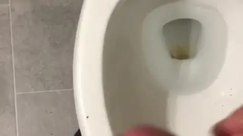 Guy Cums in Friend's Bathroom