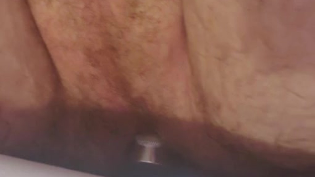 Guy Inserts Bottle in Ass