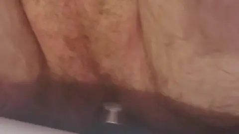 Guy Inserts Bottle in Ass