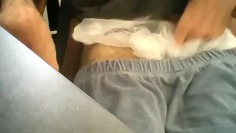 Gay Twink Masturbates with Plastic Bag