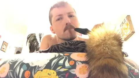 Guy Uses Fox Tail Butt Plug and Tastes Own Ass