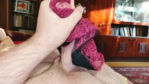 Dirty Panties Used for Huge Cumshot