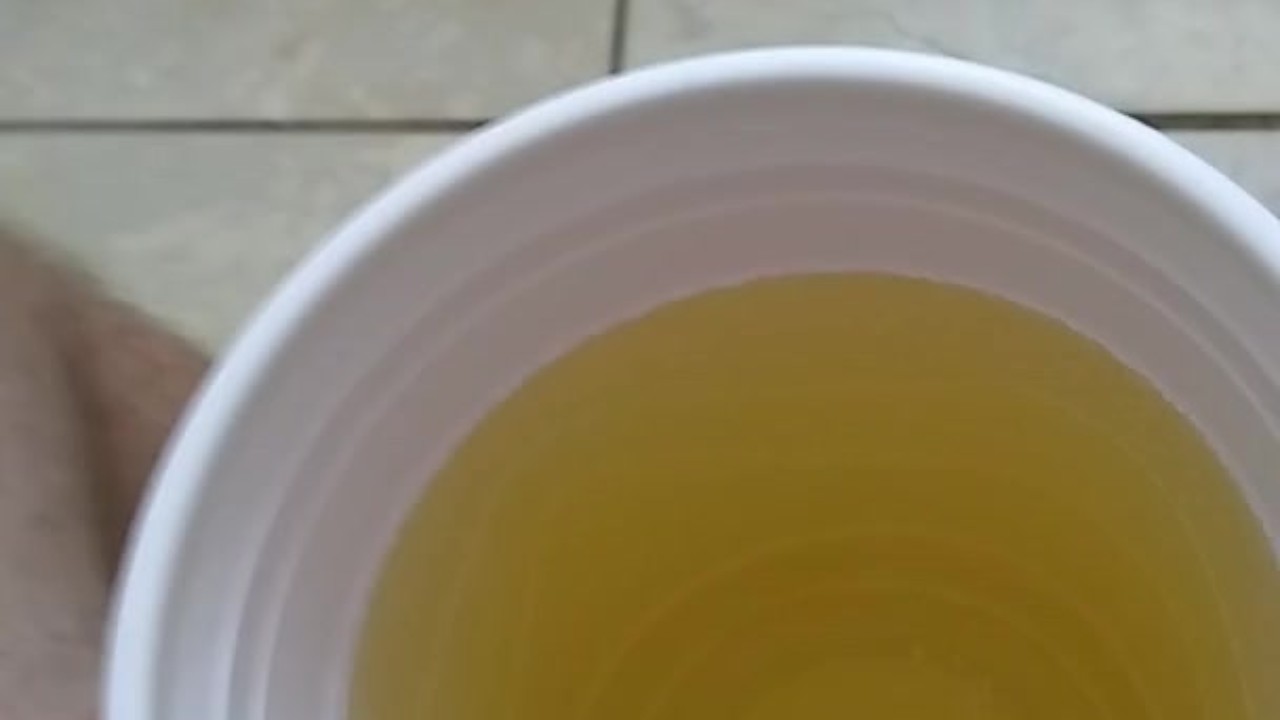 Gay Piss Play: First Timer Drinks Urine