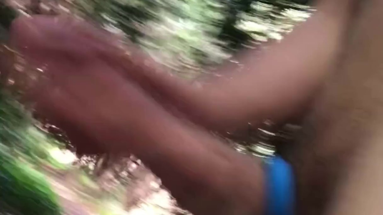 Rough Outdoor Jerk Off in Woods