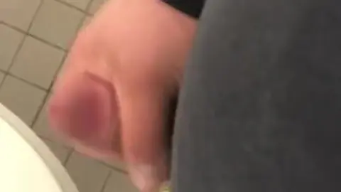 Teenager Jerks Off in School Bathroom