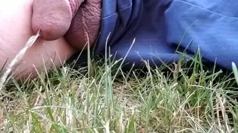 Guy Urinates Outdoors in Public Park