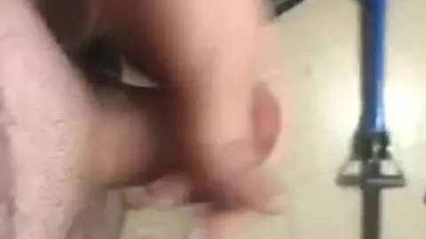 Shaved Guy Jerks Off After Shaving Pubes
