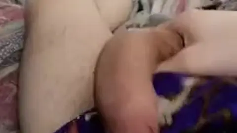 Guy Wakes Up with Morning Wood in Satin Boxers