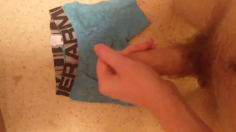 Twink Blows Load On Used Compression Shorts