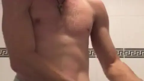 Gay Guy Dries Off After Shower