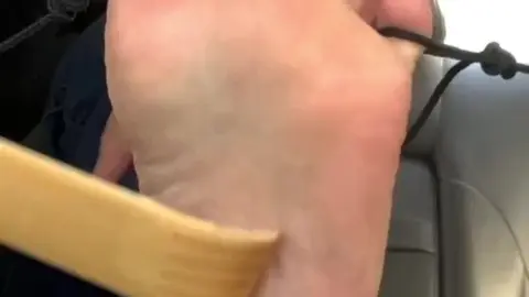 Guy Tied Up Tickles Himself