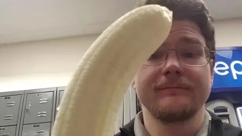 Otter Deep Throats Banana in Oral Scene
