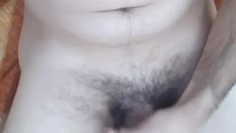 Gay Guy Strokes 9 Inch Cock at Home