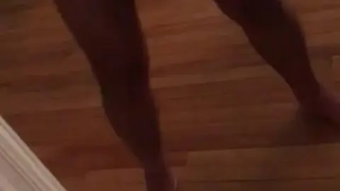 Solo Guy Masturbates in Front of Mirror