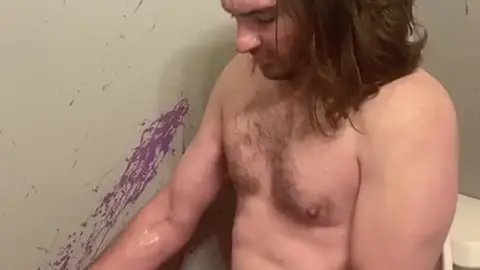 Shirtless Guy Jerks Off to Climax