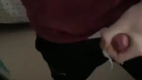 Guy Cums on Mirror with Massive Cumshot