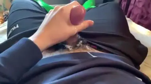 Jock Wears Cum Stained Jockstrap After Massive Cumshot
