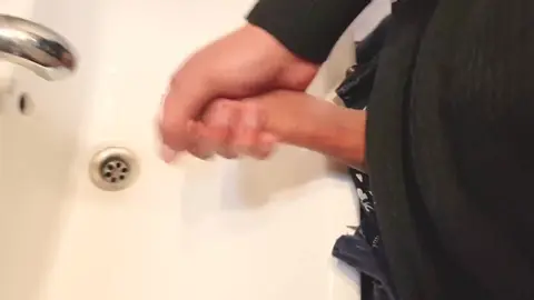 Guy Gets Cum Filled in Bathroom
