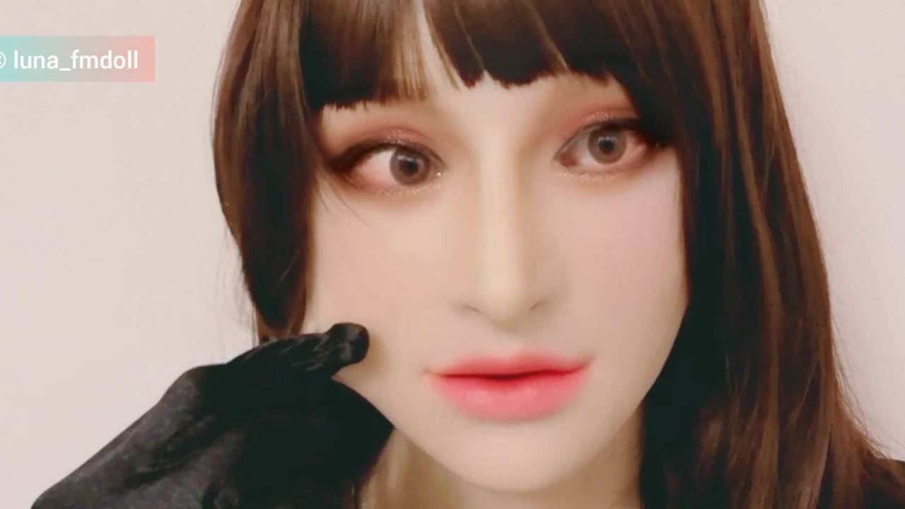 Crossdresser Transforms with Female Mask