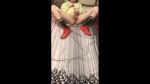 Guy Jerks Off in Socks