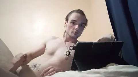 Guy Masturbates to Own Gay Videos