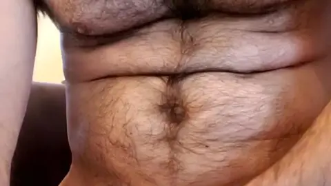 Hairy Bear Masturbates to Orgasm