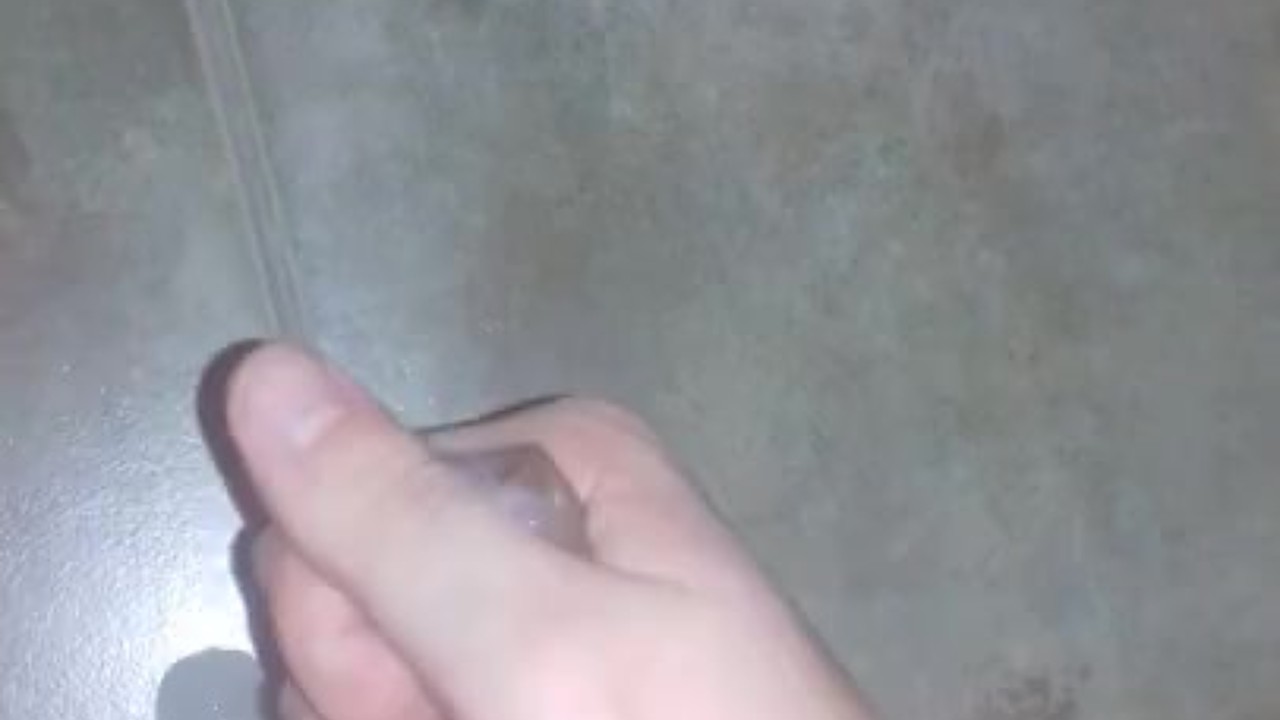 Uncut Guy Cums Inside His Own Foreskin