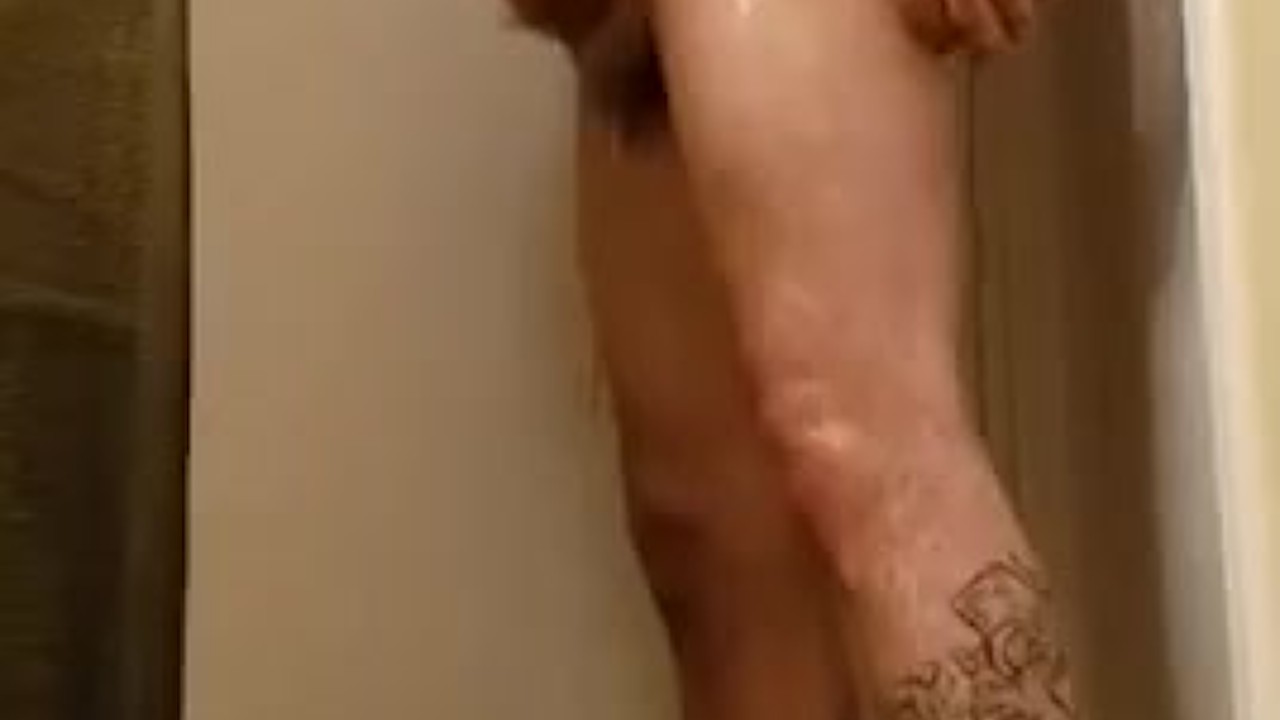 Straight Guy Takes Shower, Gets Naked