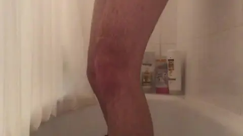 Guy Jerks Off in Shower with Dirty Sock