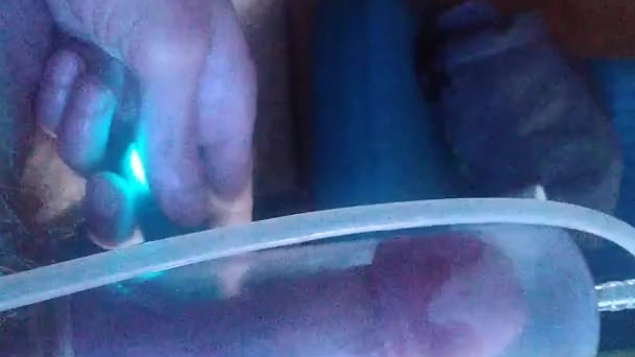 Guy Plays with Cock Pump and Vibrator
