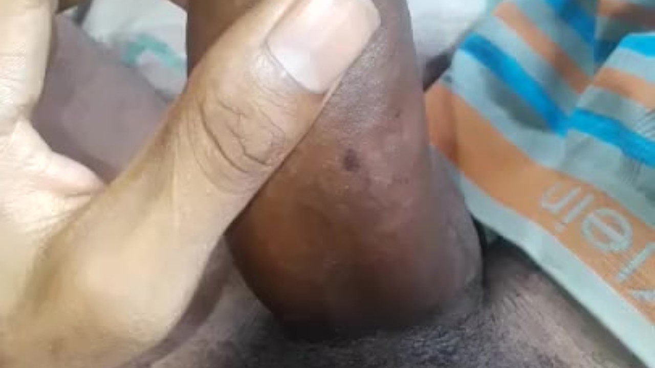 Uncut Cock Leaks Precum in Brief Scene