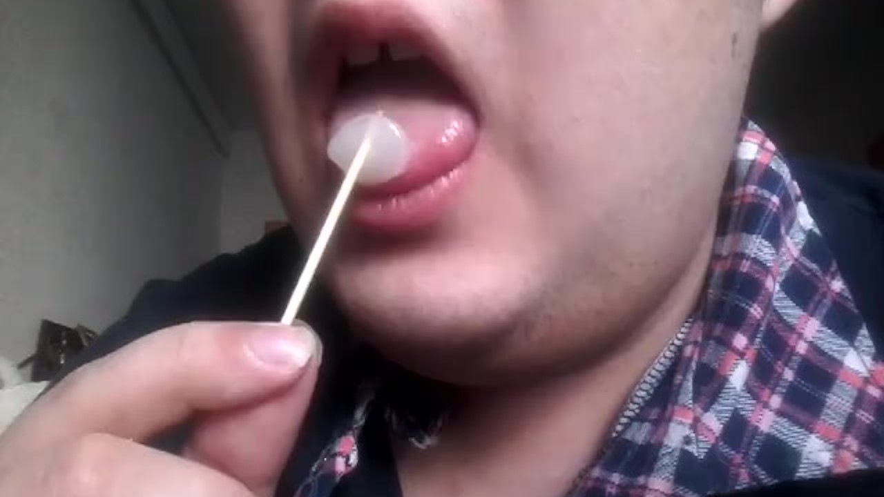 Twink Eats Own Cum Lollipop