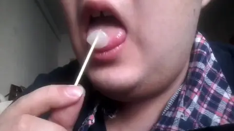 Twink Eats Own Cum Lollipop