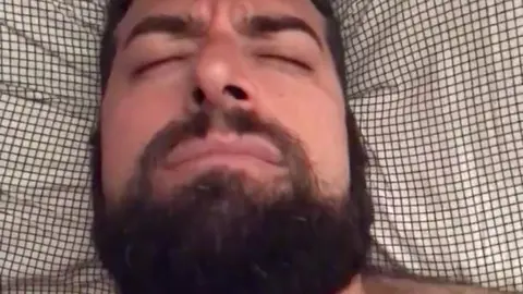 Hairy Bear Masturbates in Bed to Orgasm