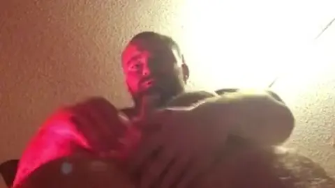 Musclebear Flexes Big Dick and Hairy Body