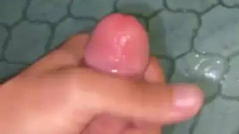 Guy Masturbates with Own Cum