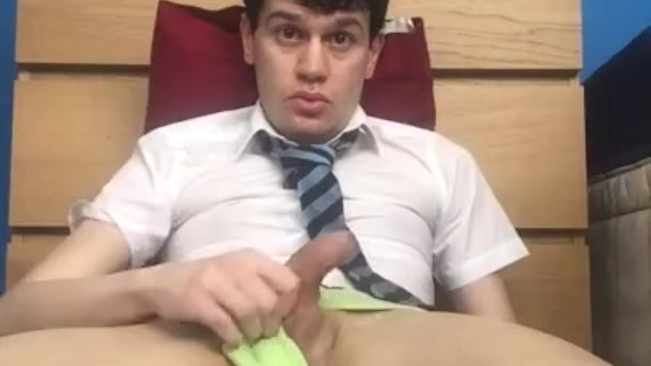 Teen Schoolboy Masturbates Alone
