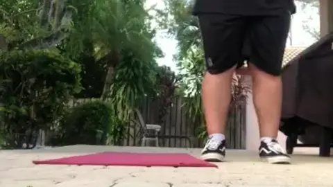 Hairy Jock Shows Off Muscles During Solo Workout