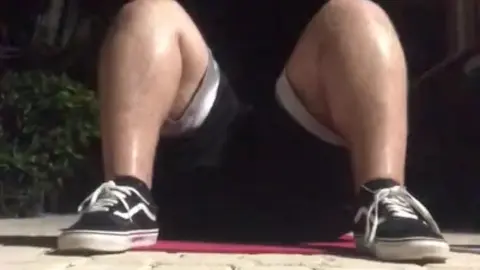 Hunky Guy Shows Off Body During Intense Workout