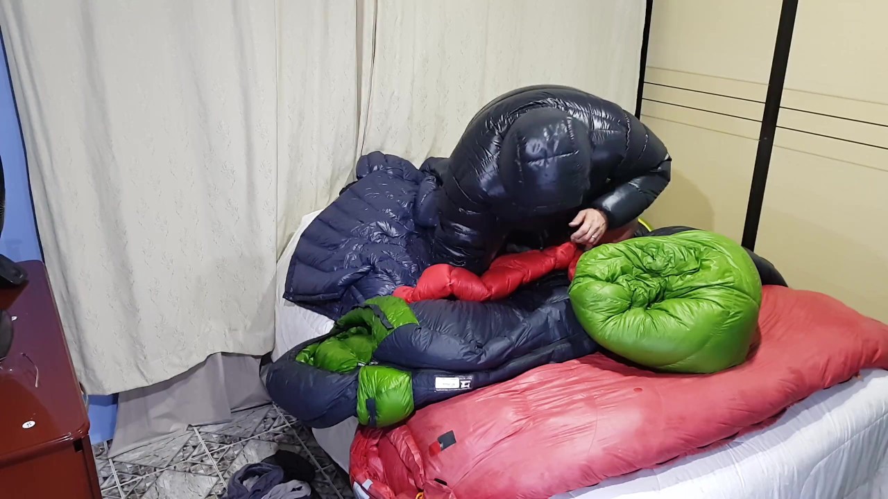 Horny Guy Cums on Puffy Down Jacket
