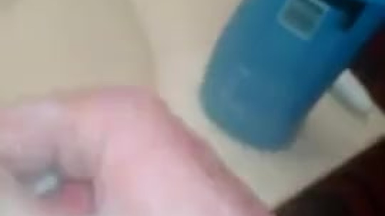 Big Dick Jerked Off in Bathroom