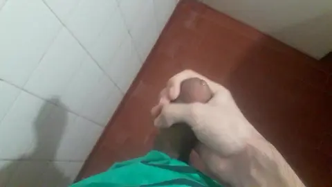 Solo Guy Jerks Off at Night