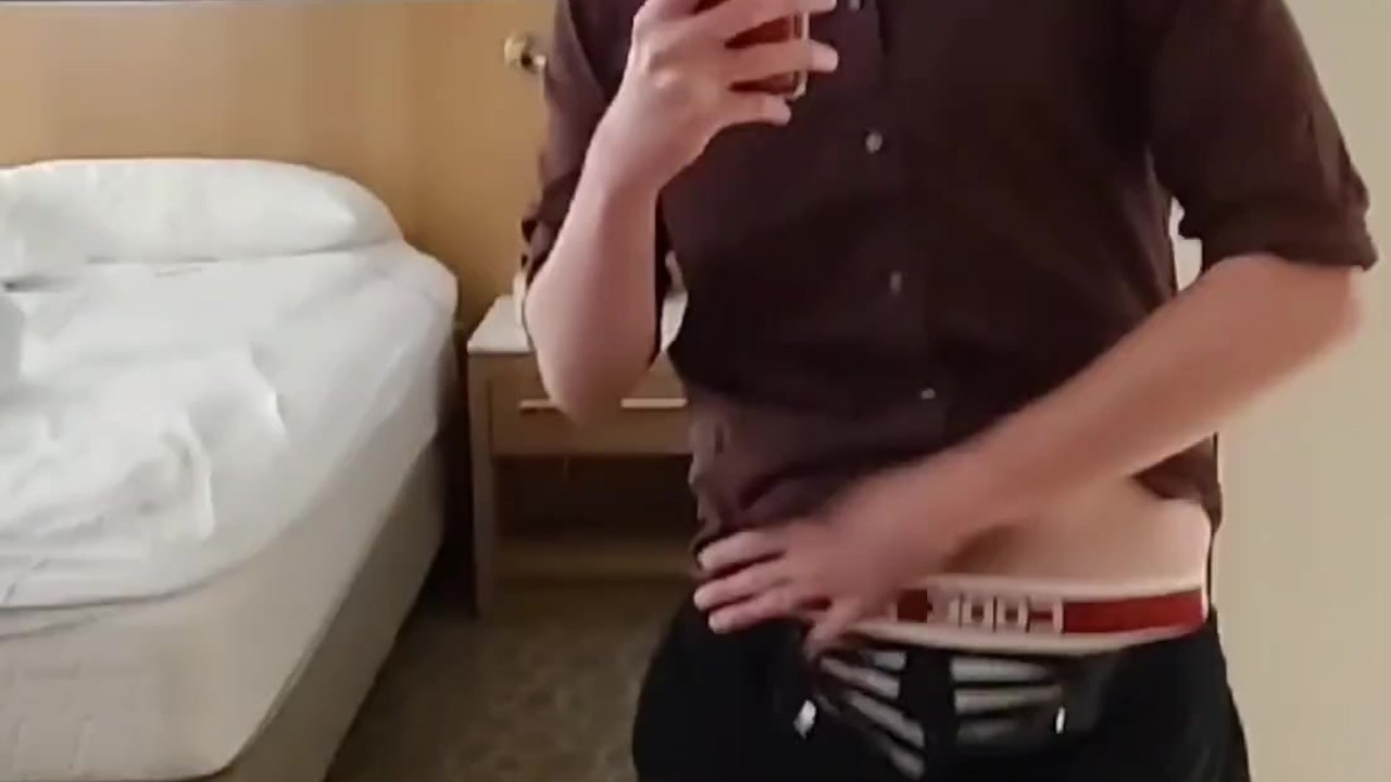 Otter Guy Strips Naked in Hotel Room