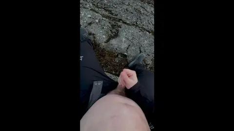 Gay Man Masturbates to Orgasm in Public Park